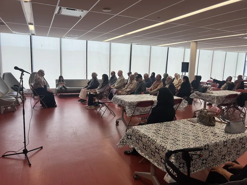 Participants taking part in an Aaniin Community Hub workshop